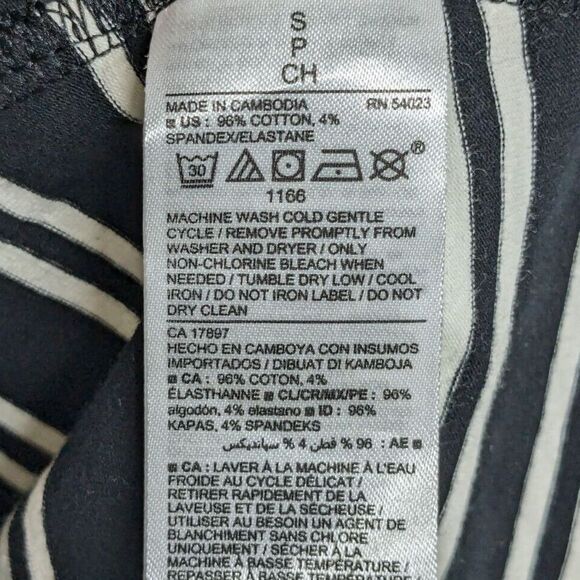 Old Navy Maternity Dress Women Small Stripes Midi Length Black & White S **NEW** - Picture 5 of 7